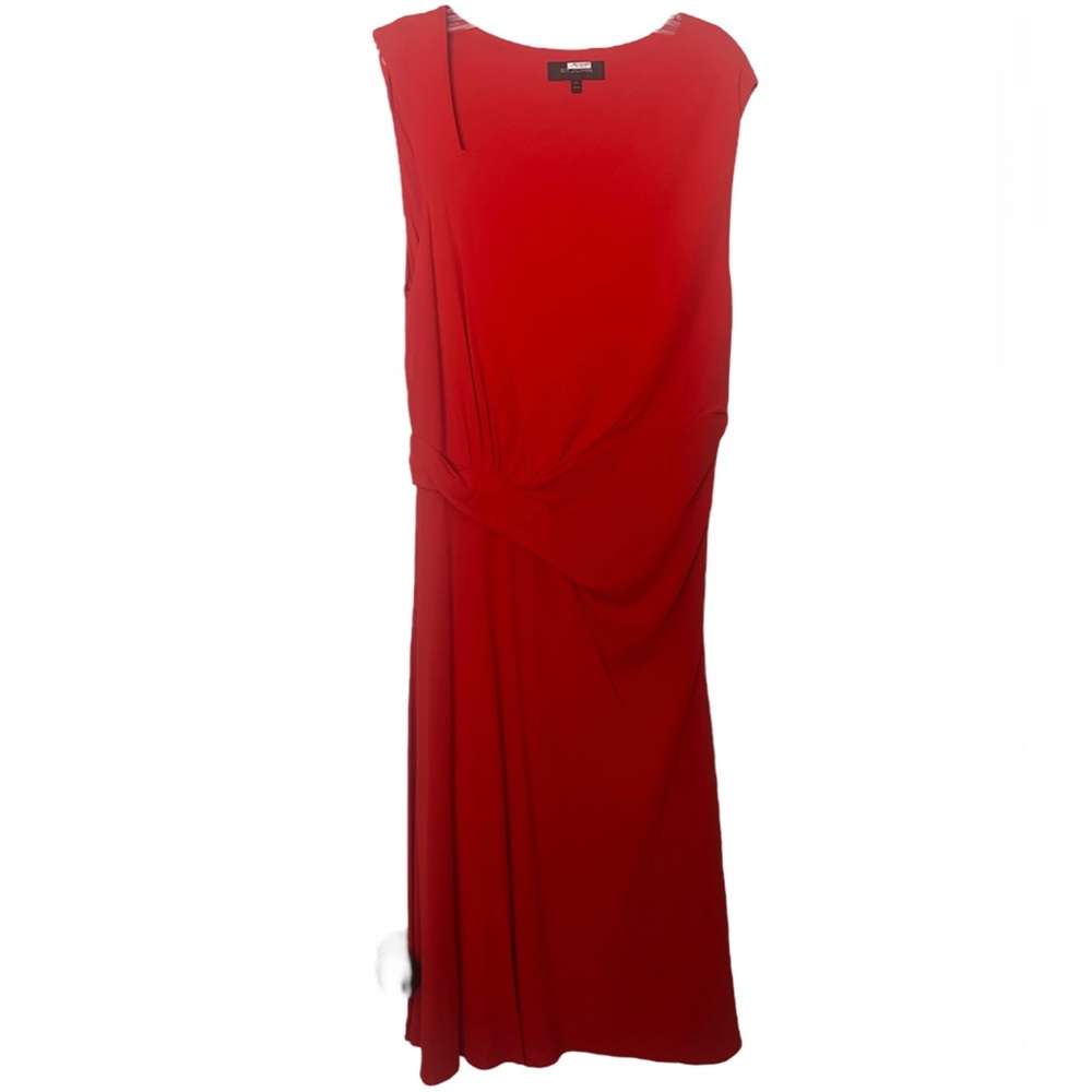 St. John Draped Red Dress